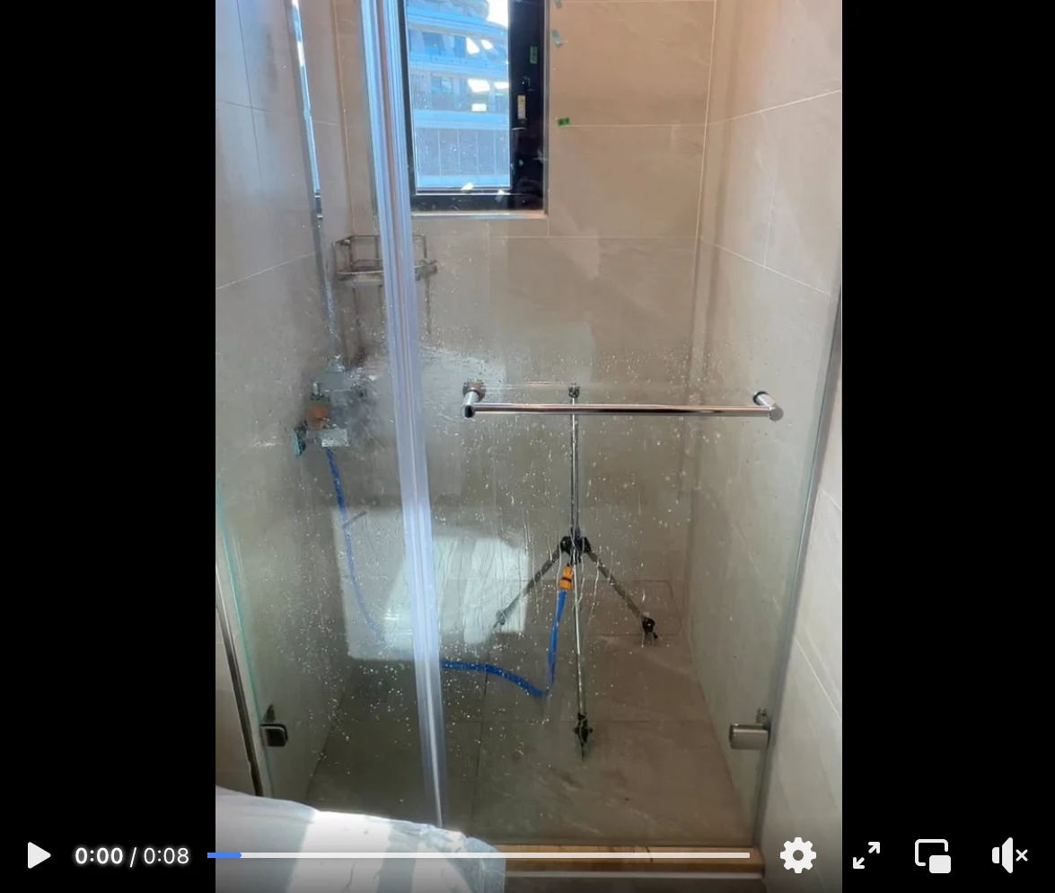【業界唯一！360度浴室淋浴間灑水測試 🔍】 浴室漏水最怕藏在你看不到的地方！
